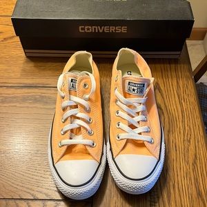 Brand new low top Converse sneakers. Coral Peach.